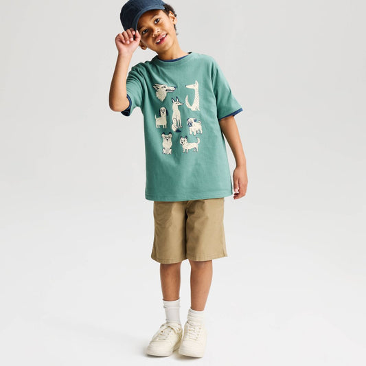 CAMISETA VERDE ANIMALITOS