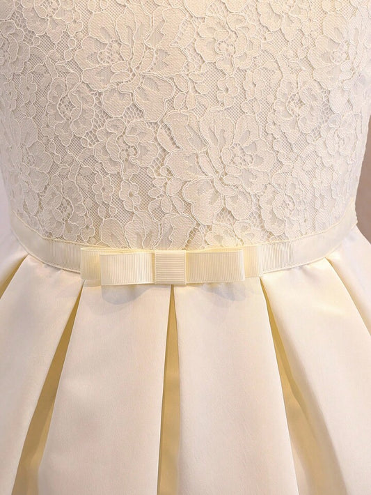 VESTIDO BEIGE SATÉN