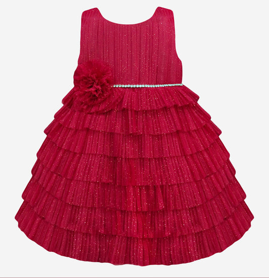 Vestido rojo escarchado American Princess