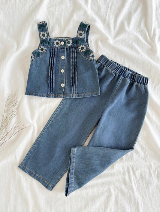 CONJUNTO DENIM CON BOTONES