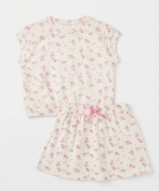 CONJUNTO FALDA MANGA CORTA COQUETTE