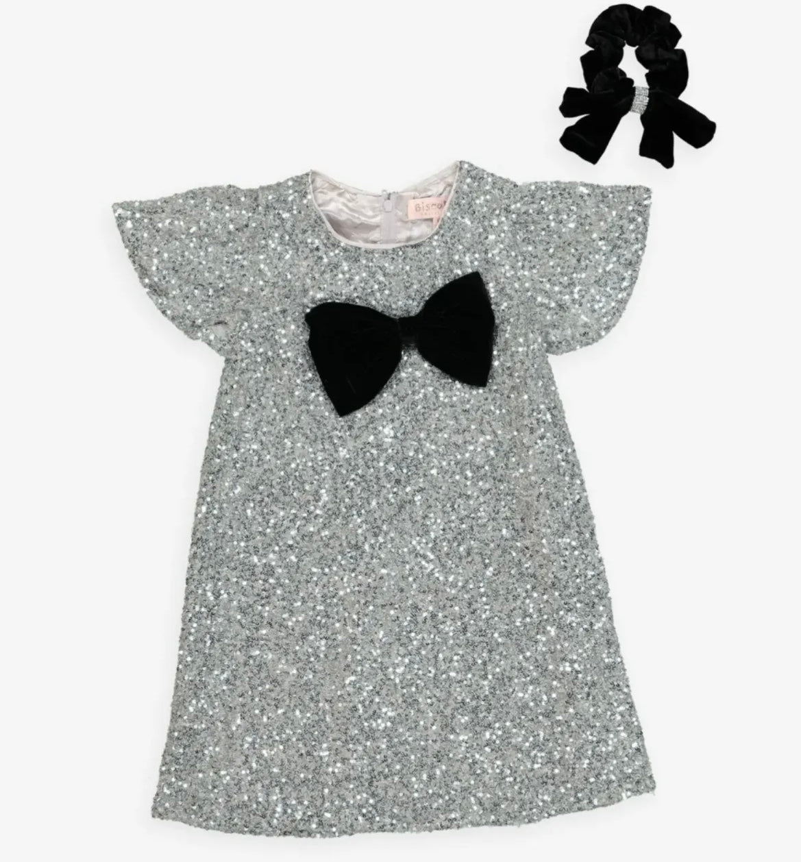 Vestido con lentejuelas moño negro