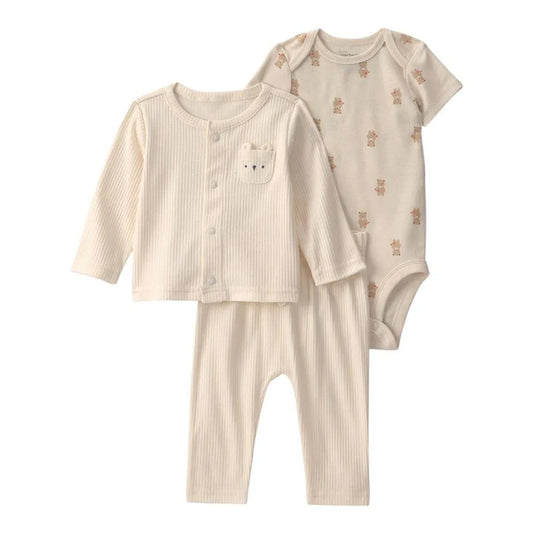 SET 3 PIEZAS BEIGE OSITOS