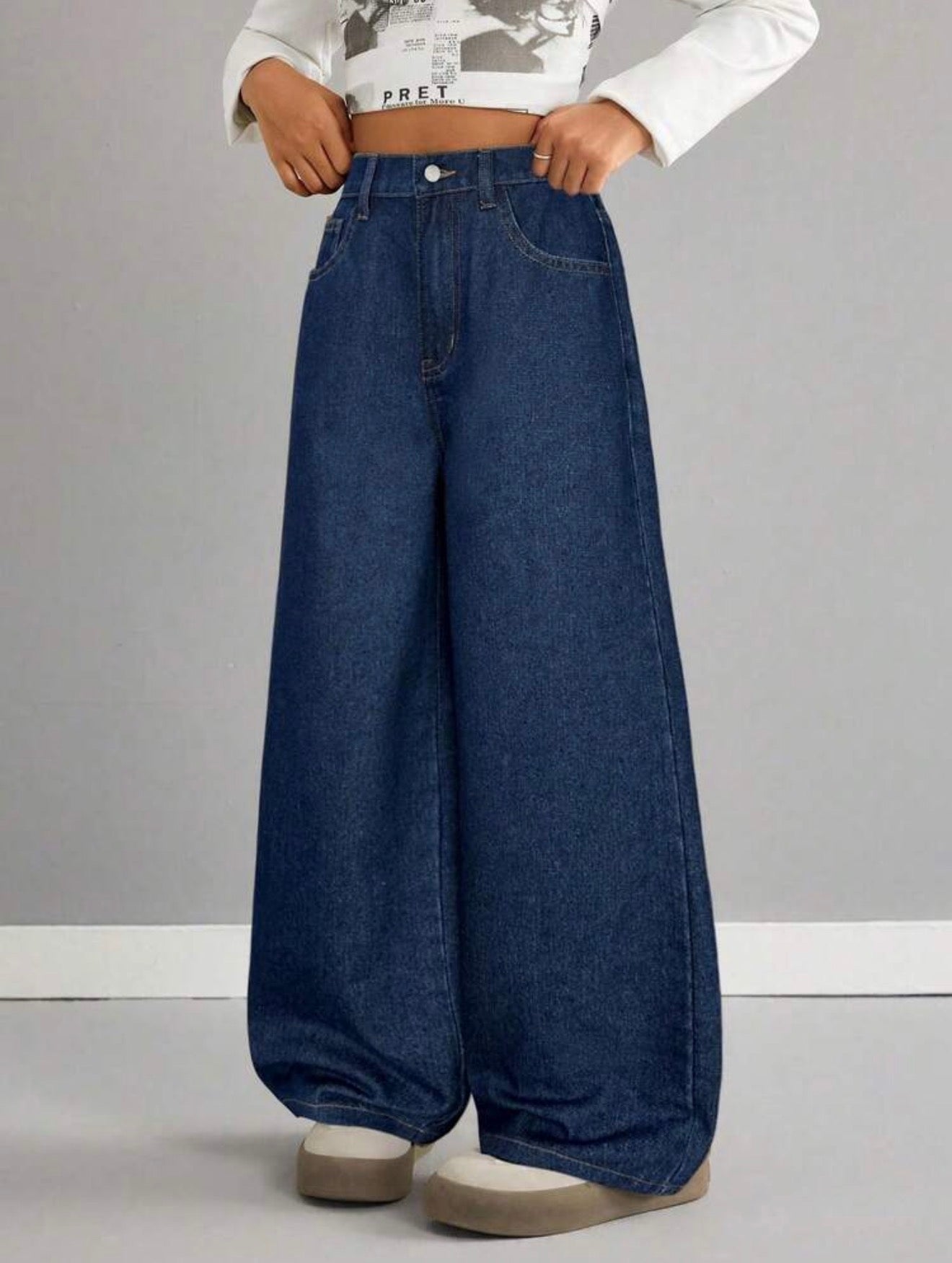 JEAN DENIM ANCHO  *E