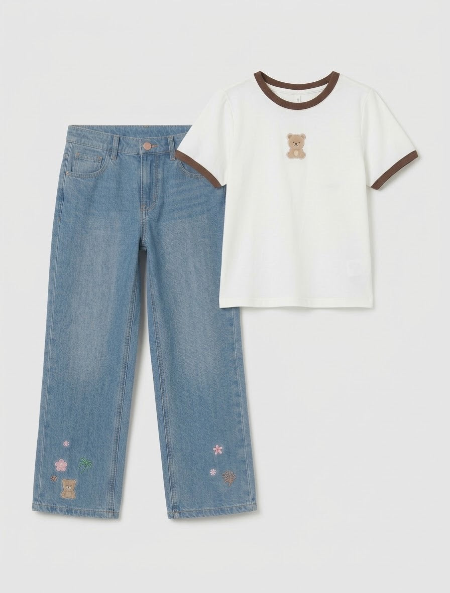 CONJUNTO JEAN ESTAMPADO OSITO