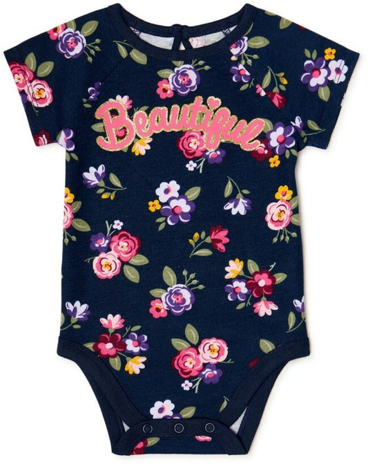 MAMELUCO AZUL FLOREADO