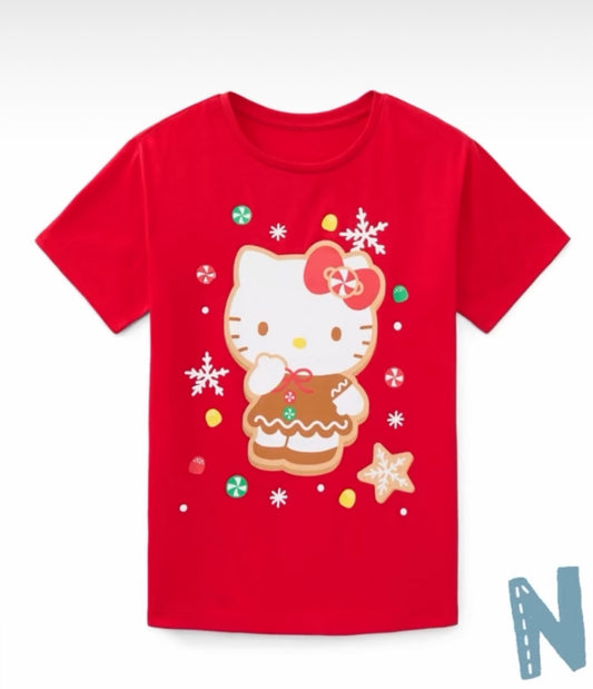 Camiseta Navideña Hello Kitty