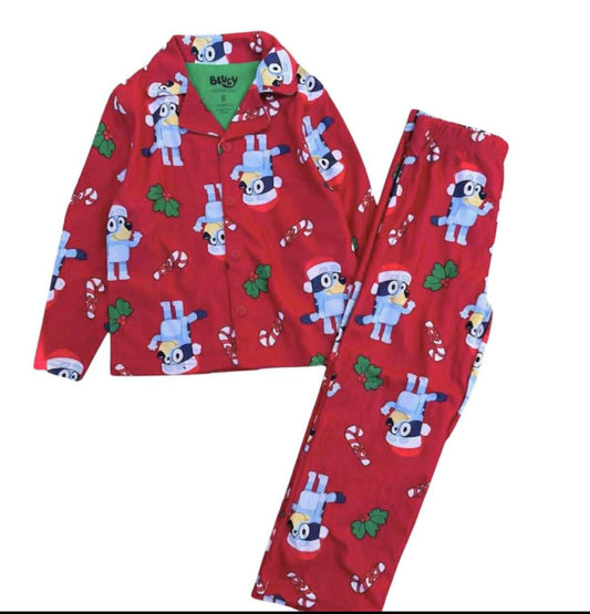 PIJAMA BLUEY ROJA NAVIDEÑA