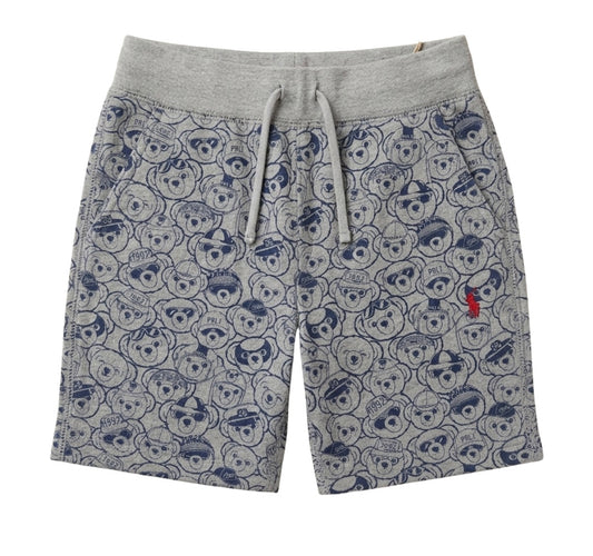 Short polo gris estampado