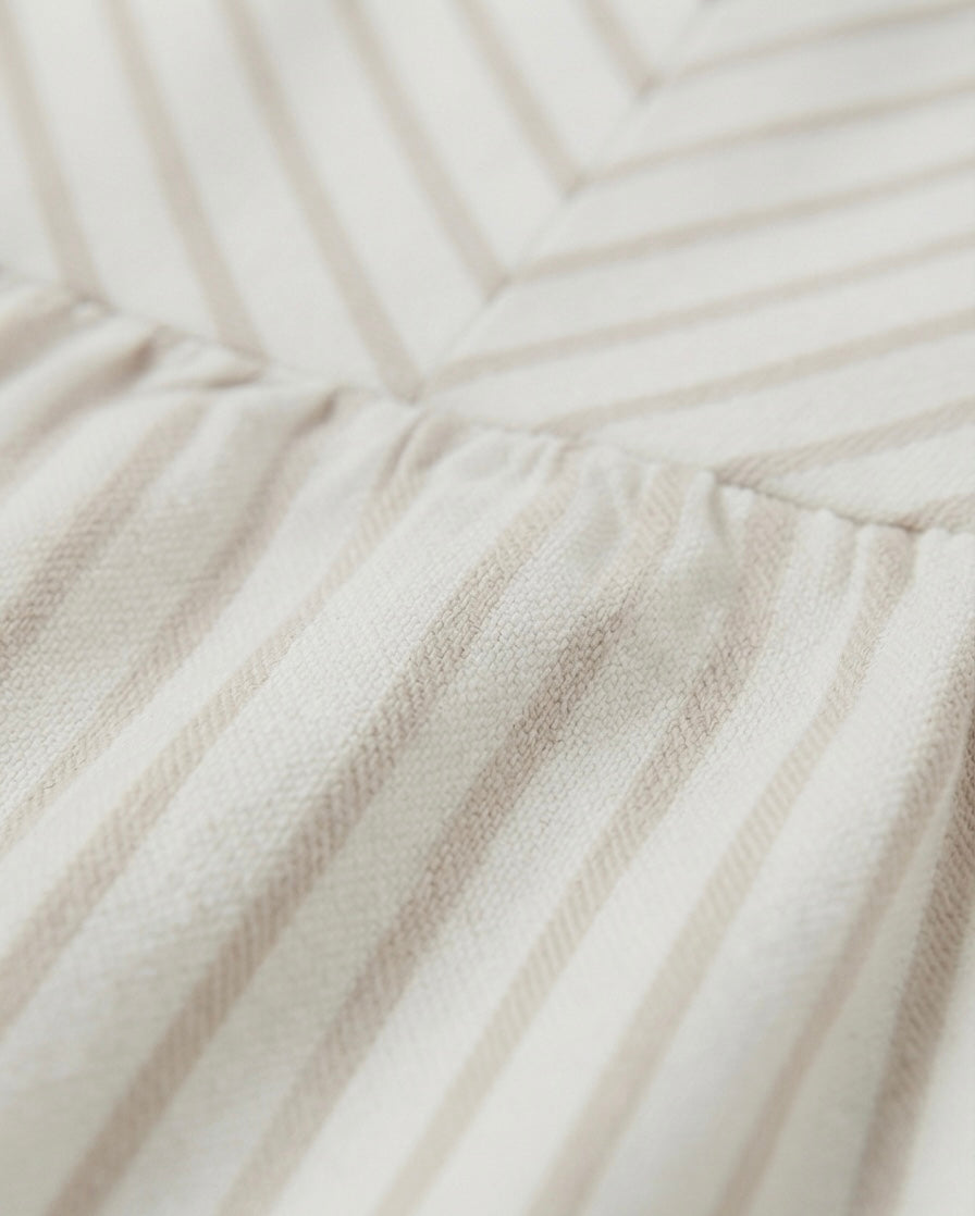 CONJUNTO 3 PIEZAS BEIGE RAYADO