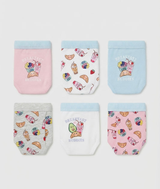 PAQUETE DE 6 PANTIES BREAKFAST BUDDIES