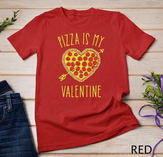 Camisa Roja de Pizza Valentines