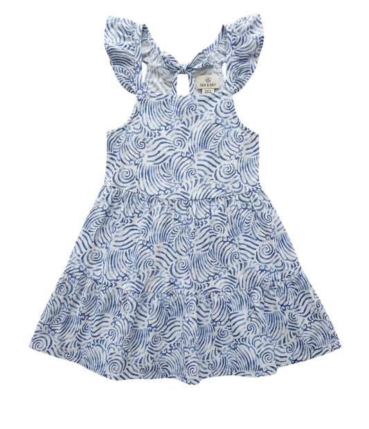 Vestido azul de olas Primark