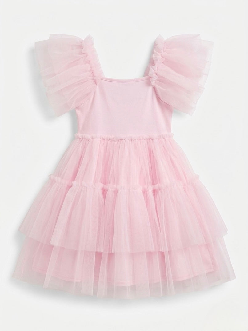 VESTIDO PRINCESA TUL ROSADO