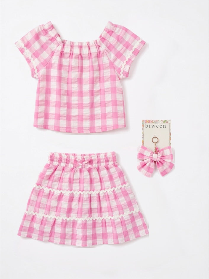 CONJUNTO FALDA SHORT ROSA