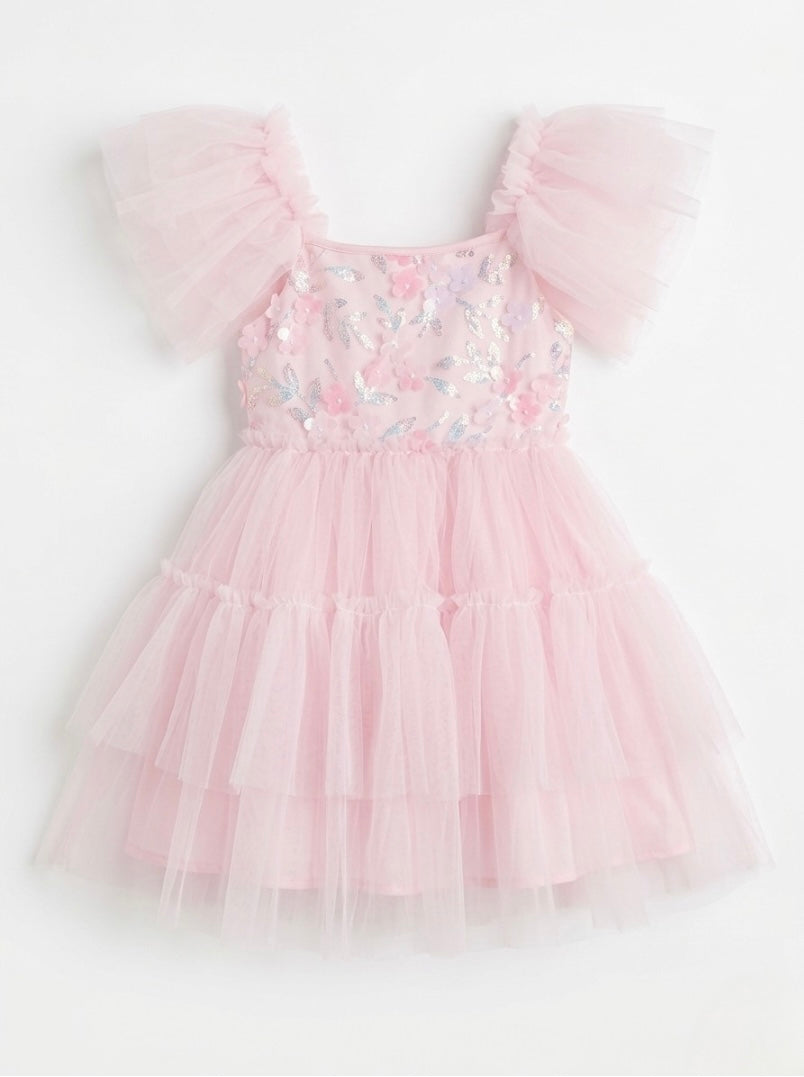 VESTIDO PRINCESA TUL ROSADO