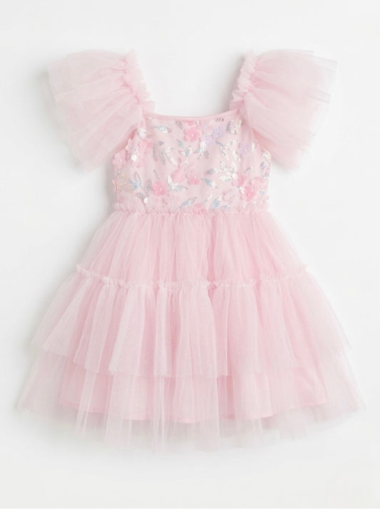 VESTIDO PRINCESA TUL ROSADO