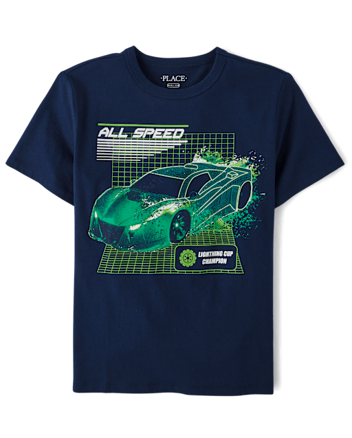 Camiseta Azul de Carro
