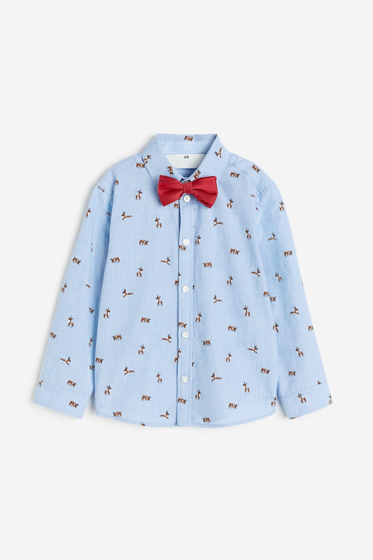 Camisa de Botones Estampada de Venados