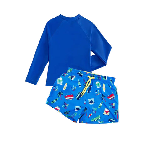 Traje de Baño niño azul