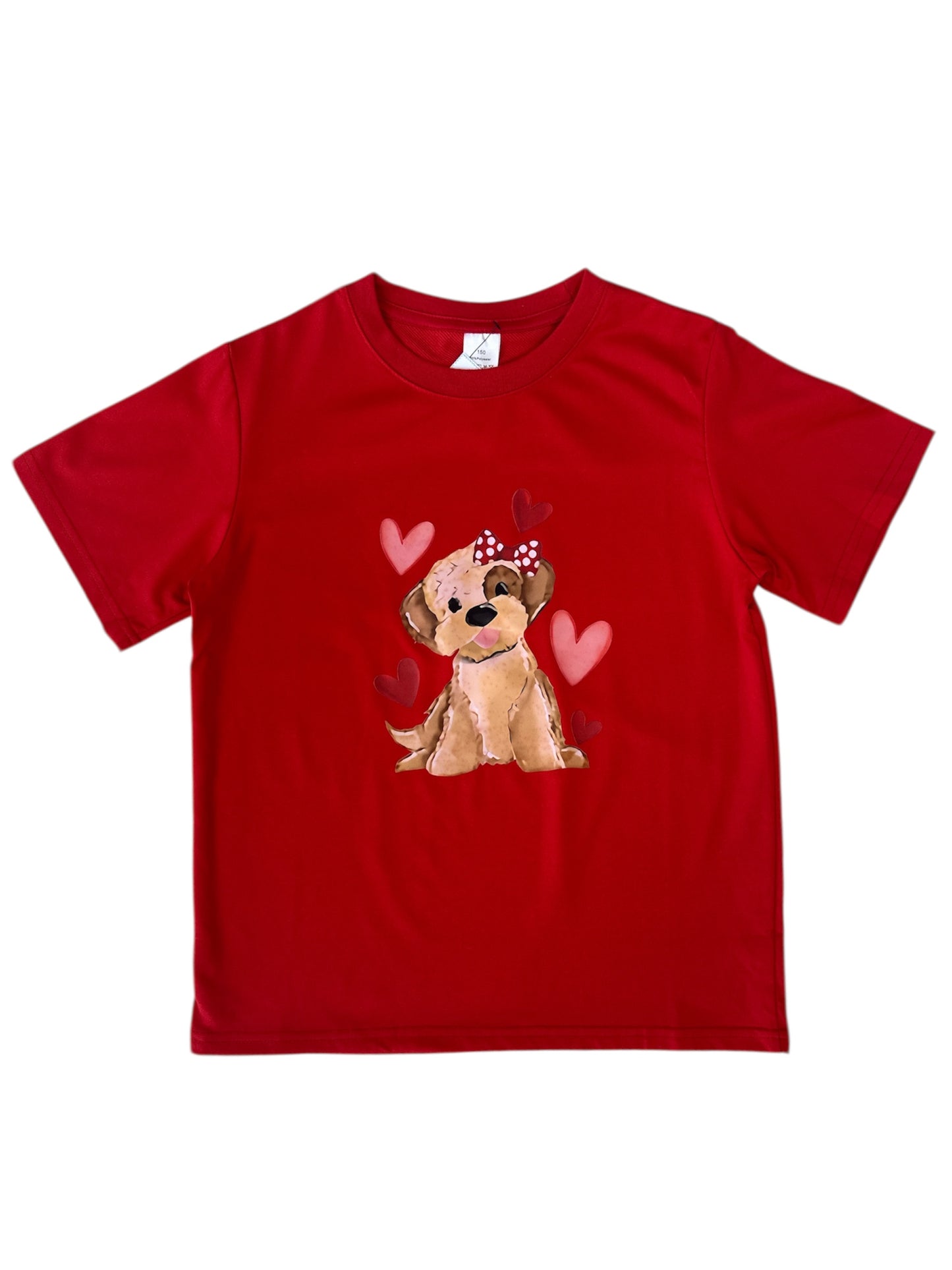 Camisa Roja de Perrita Valentines