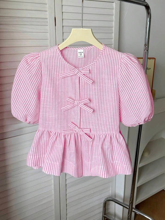 BLUSA ROSADA CON CHONGOS