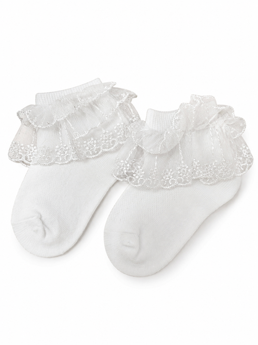 CALCETINES BLANCOS CON TUL