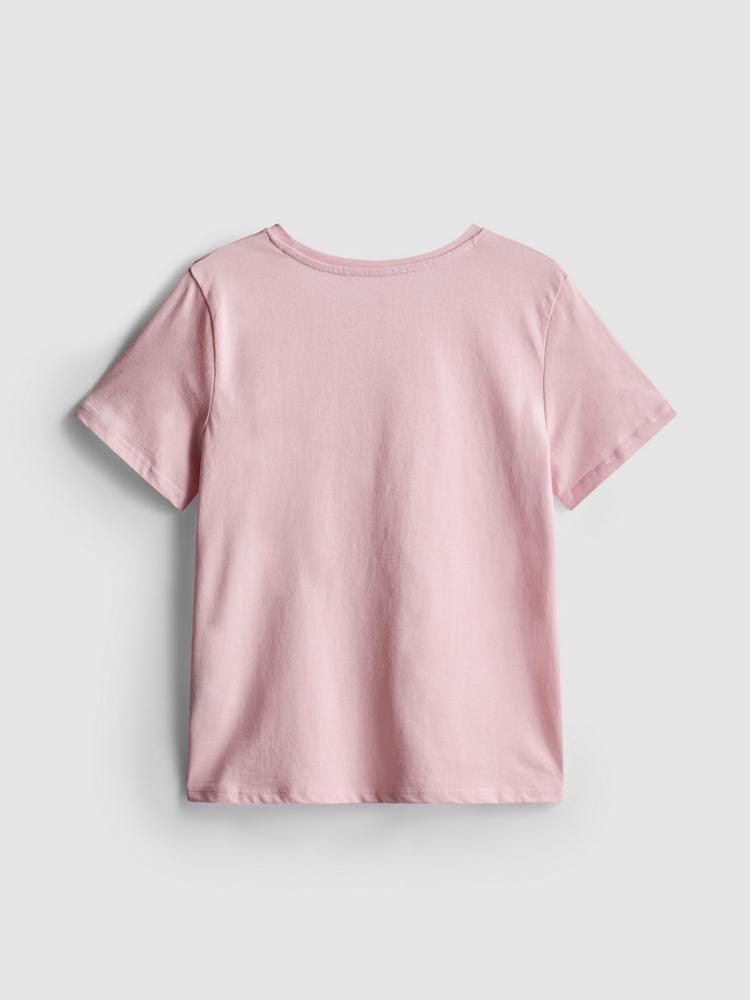 Camiseta rosa moño