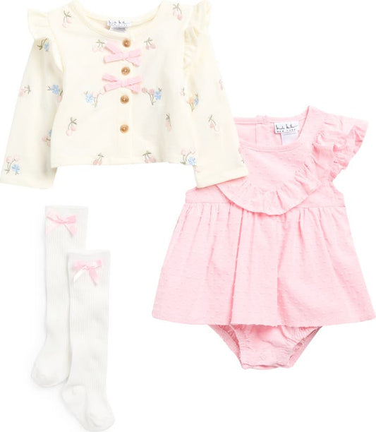 Set Vestido Mameluco Rosado
