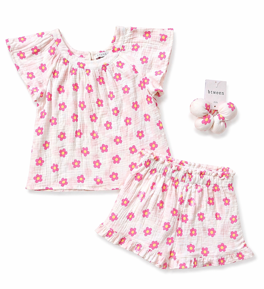 CONJUNTO 3 PIEZAS FLOREADO