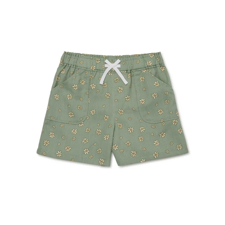 Short verde con margaritas