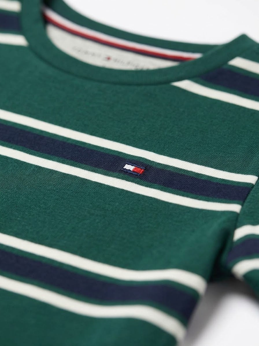 CAMISETA VERDE RAYADA TOMMY HILFIGER