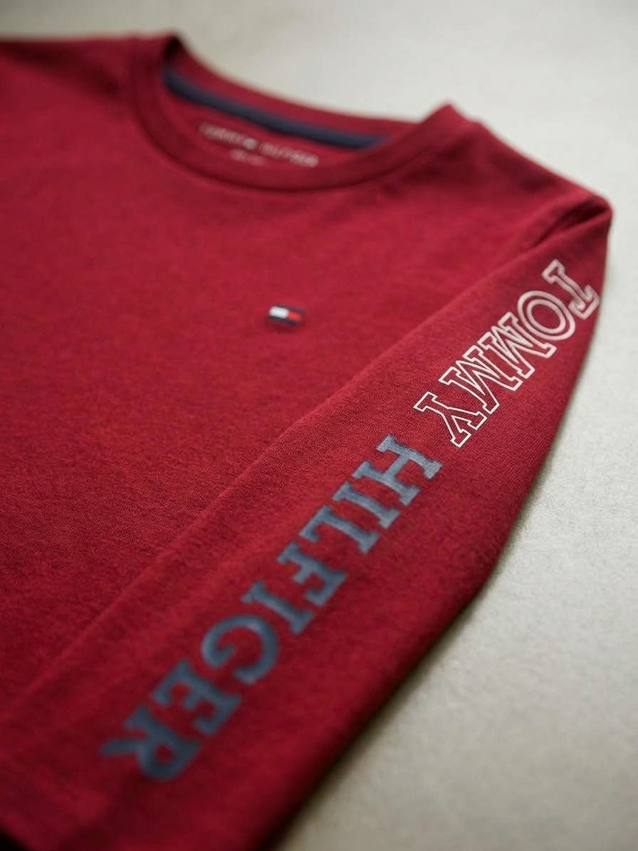 CAMISETA MANGA LARGA ROJA TOMMY HILFIGER