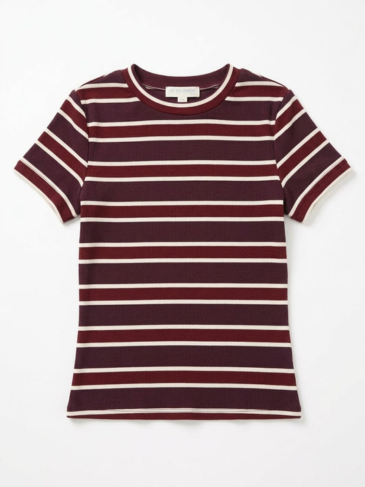 CAMISA RAYADA VINO