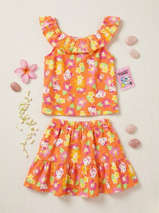 CONJUNTO FALDA SHORT HELLO KITTY