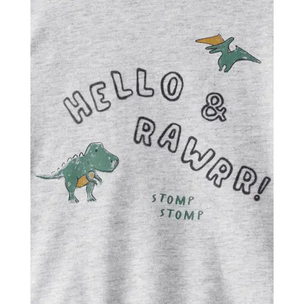 CONJUNTO GRIS DINOSAURIO BEBÉ