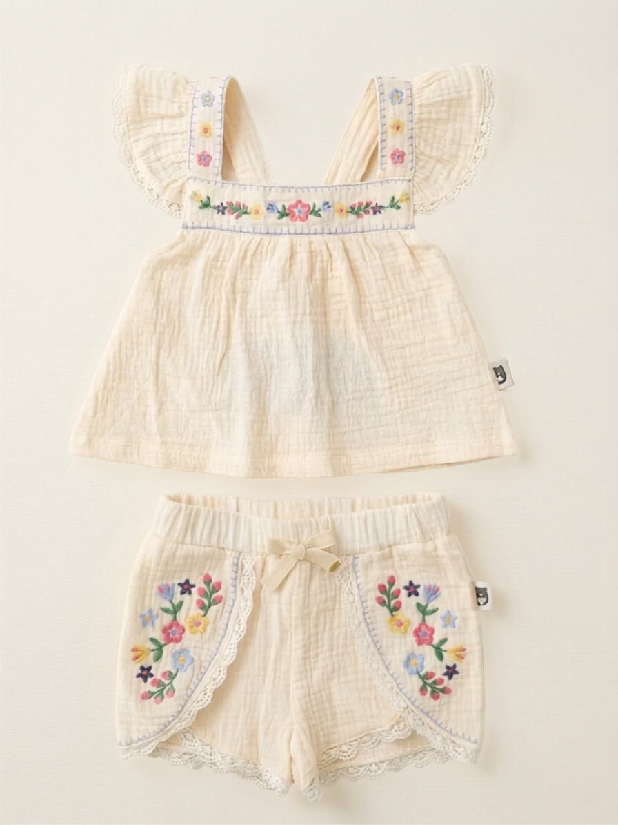 CONJUNTO BEIGE CLÁSICO BEBÉ