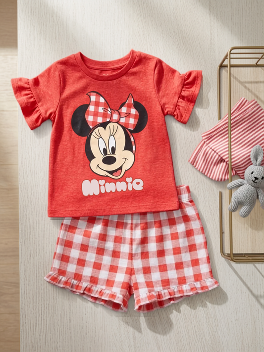 CONJUNTO MINNIE CUADRICULADO