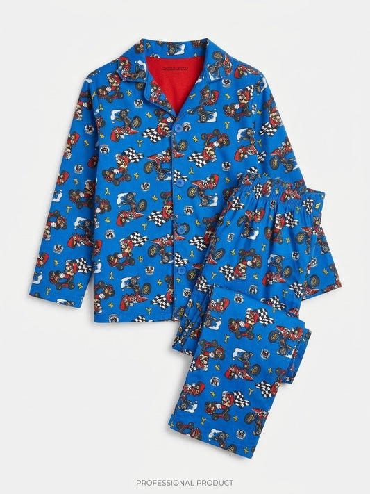PIJAMA AZUL MANGA LARGA MARIOKART