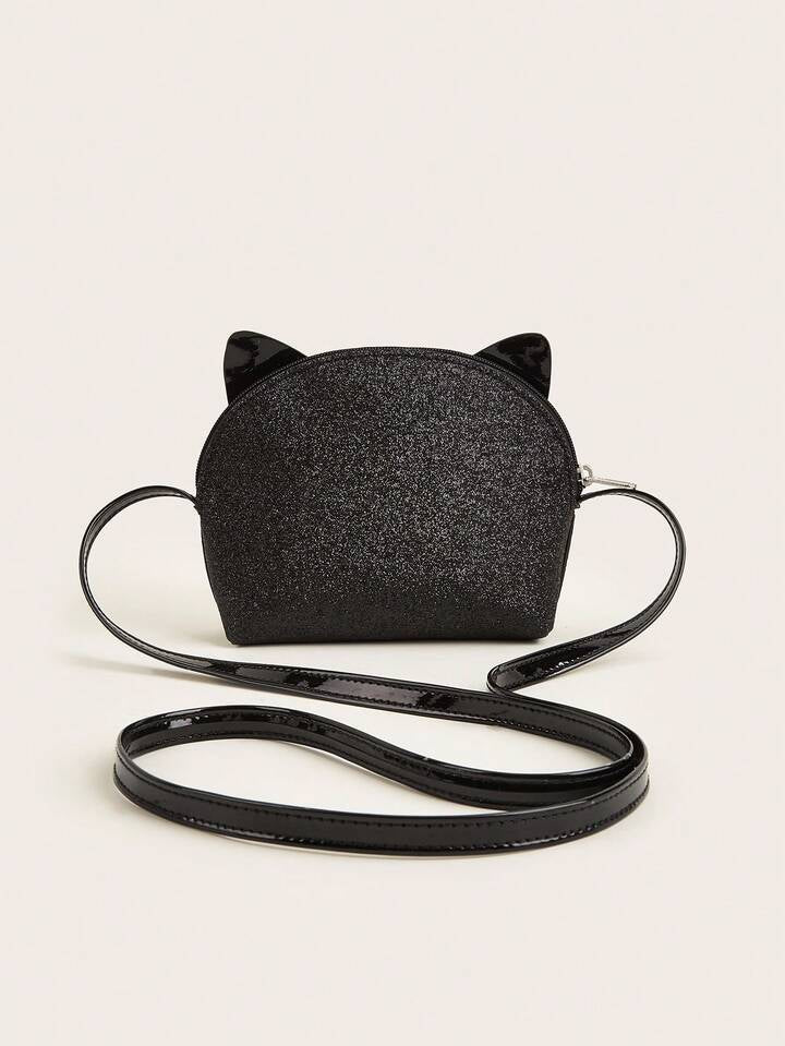 MINI BOLSO NEGRO DE GATITA ESCARCHADO