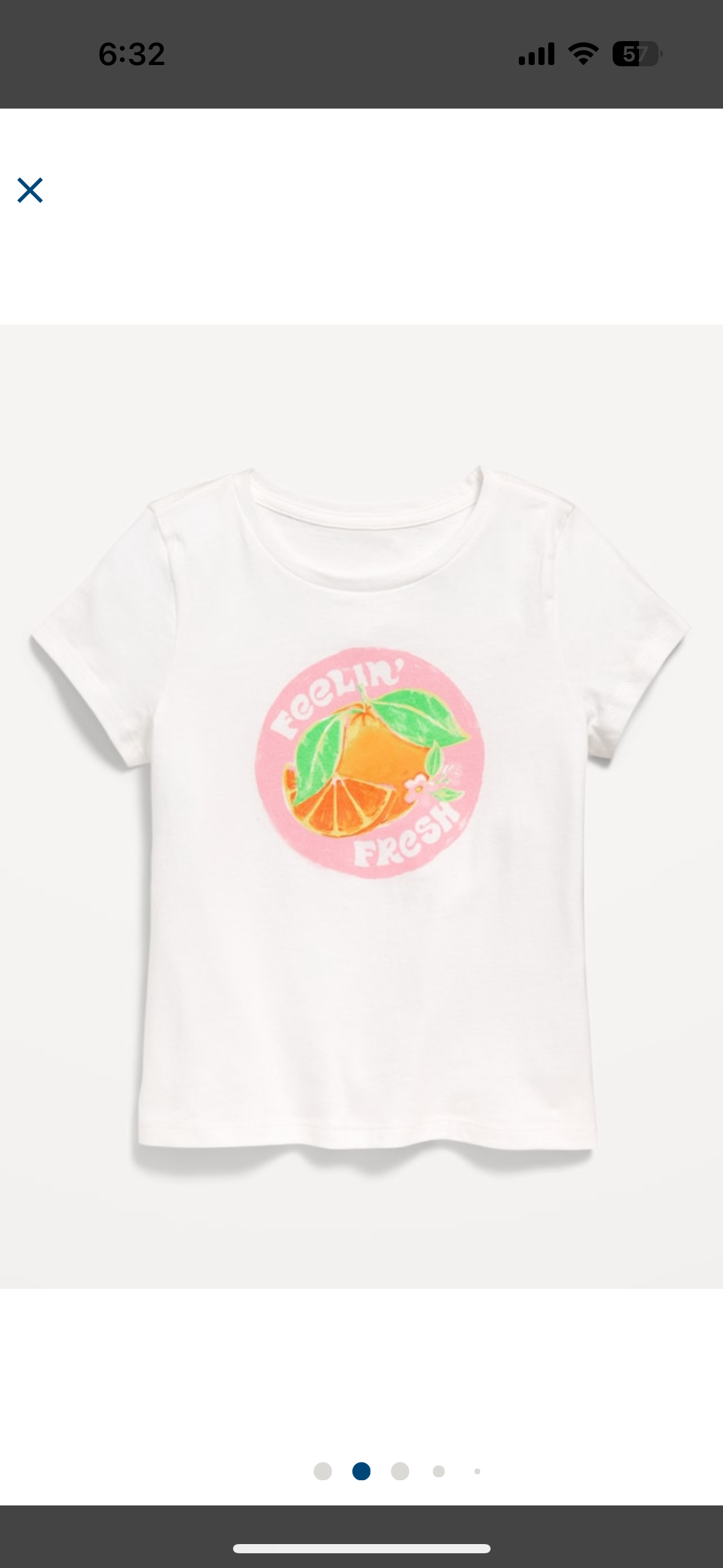 Camiseta Old Navy naranjas