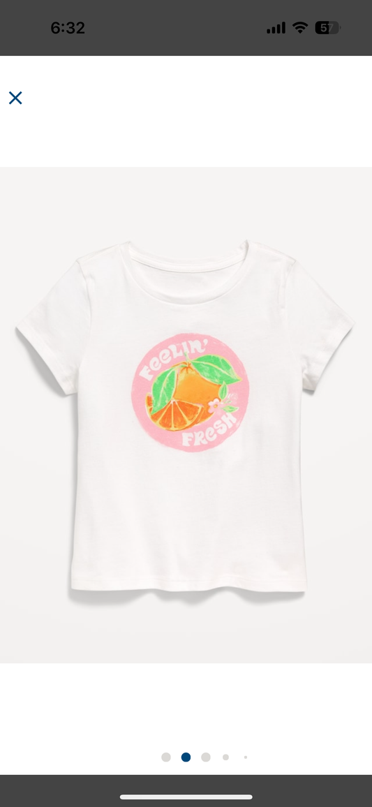 Camiseta Old Navy naranjas