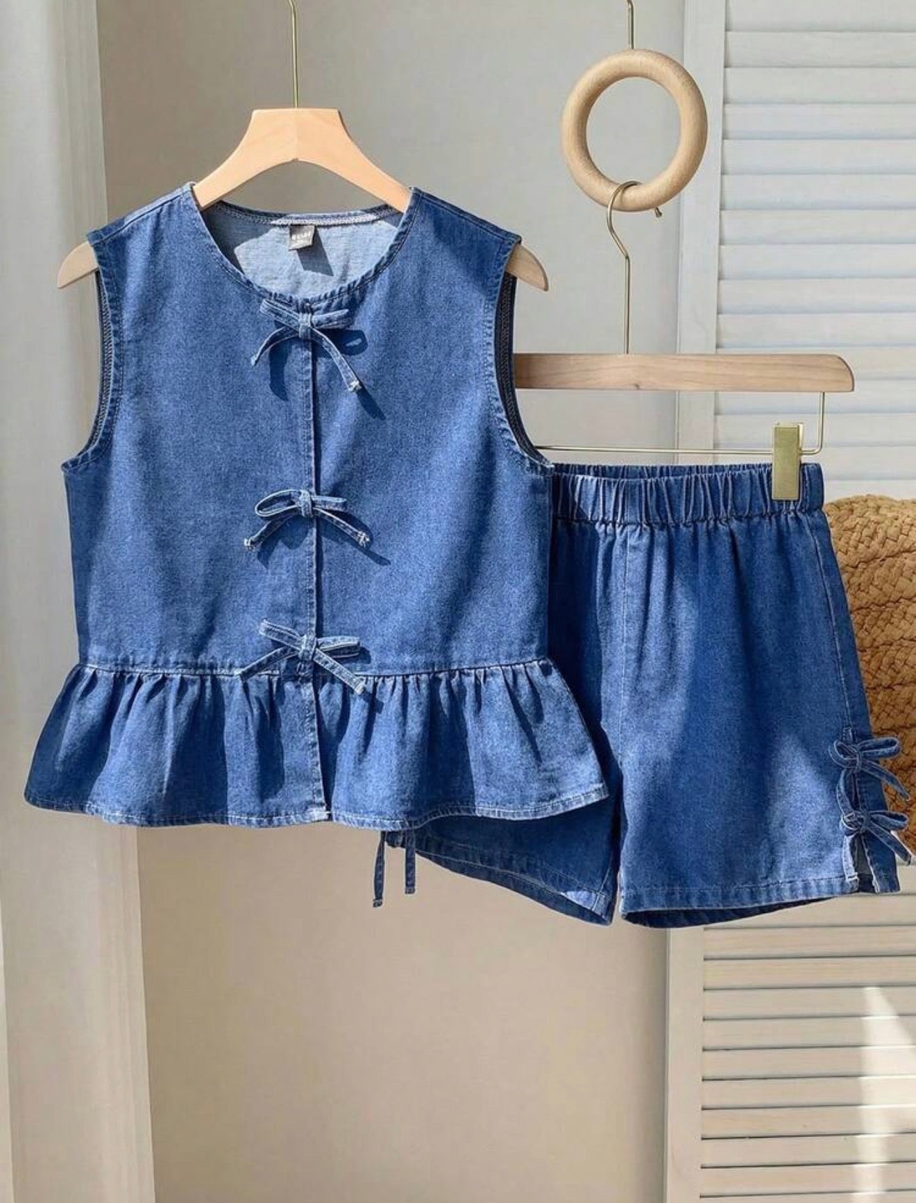 CONJUNTO SHORT AZUL DENIM TEEN