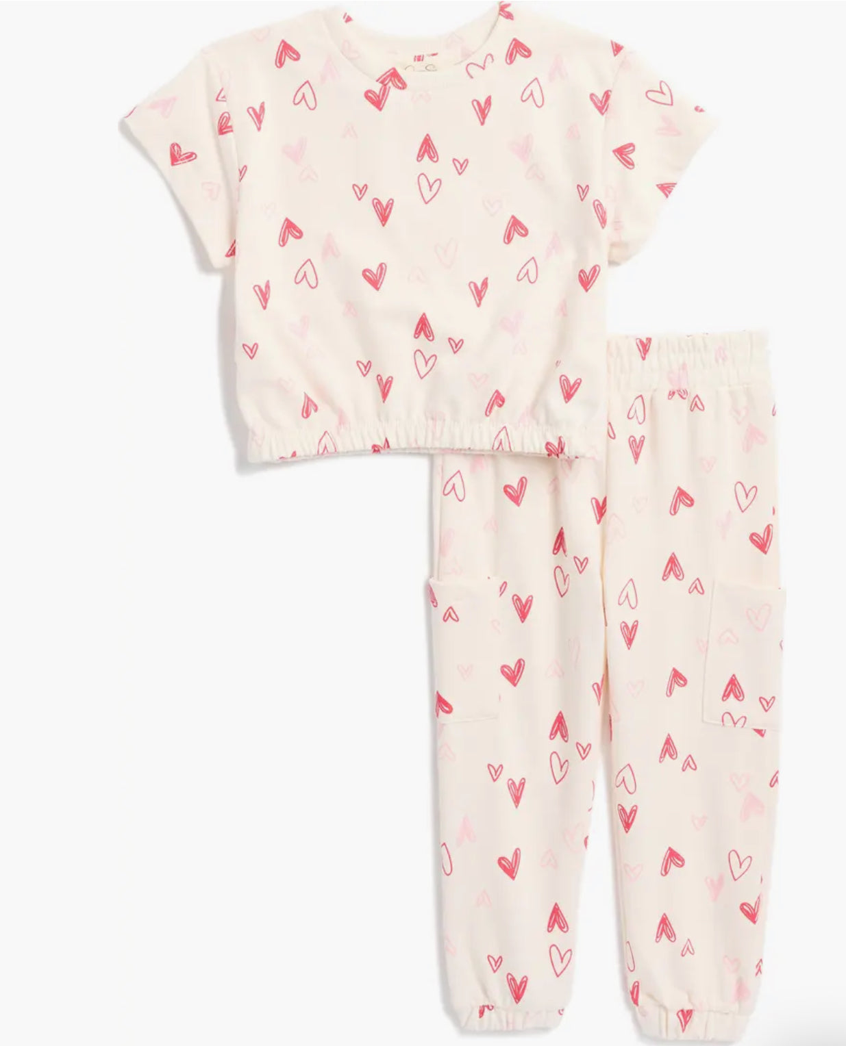 SET CORAZONES BUZO Y TOP JESSICA SIMPSON