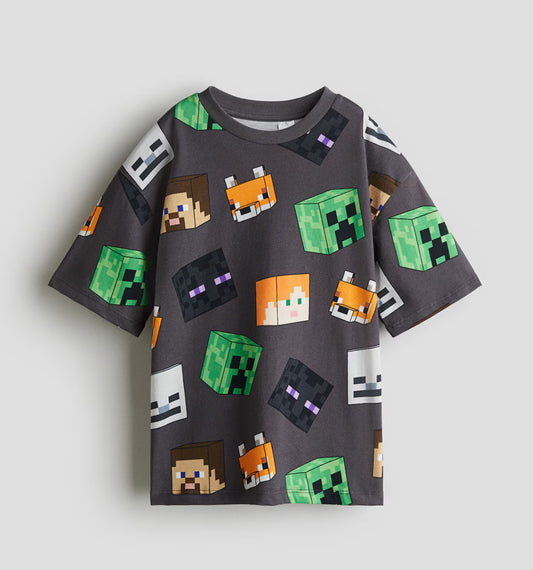 Camiseta de Minecraft Gris