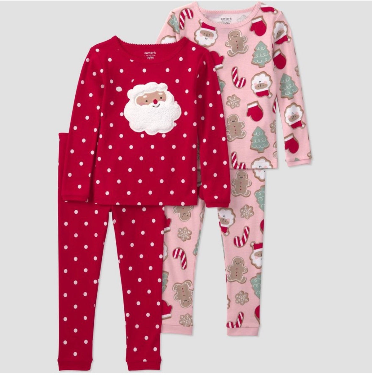 PIJAMAS NAVIDEÑAS CARTERS POLKA DOTS Y FIGURAS
