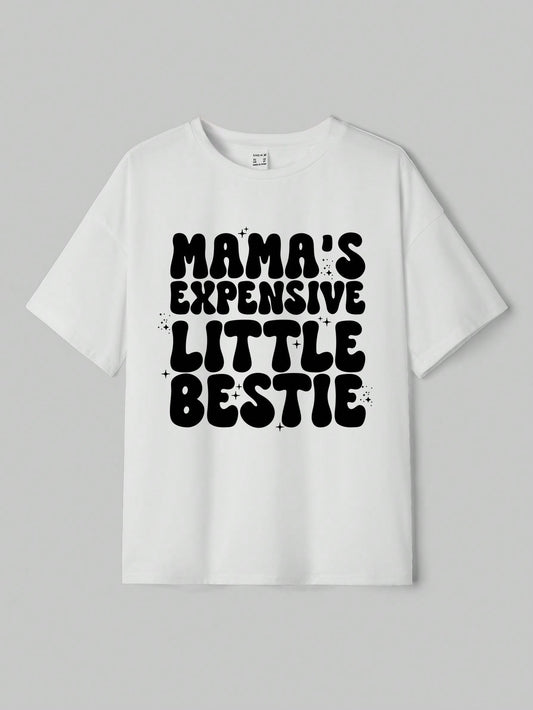 Camiseta Blanca 'Mama's expensive little Bestie'