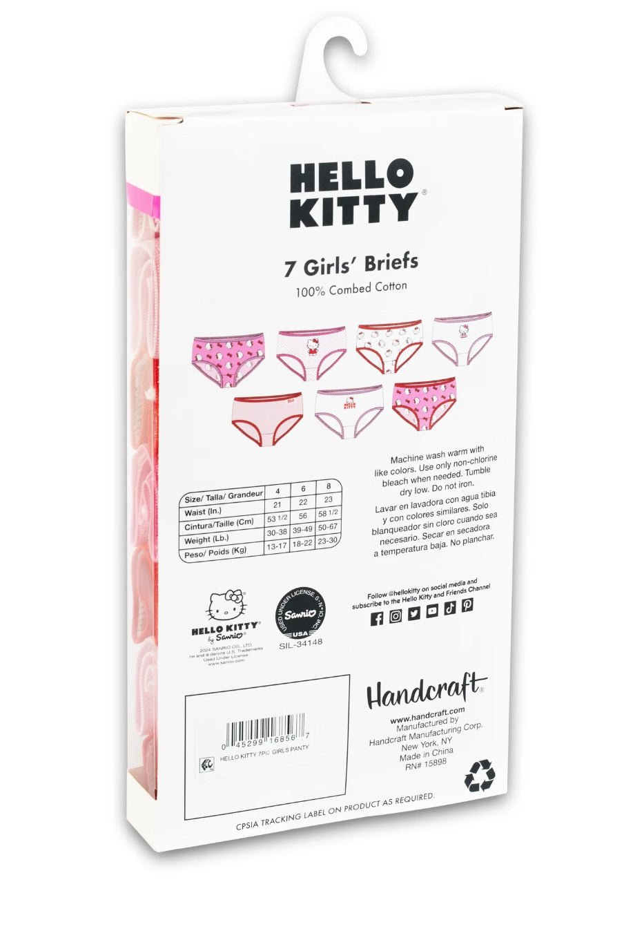 PAQUETE DE 7 PANTIES HELLO KITTY