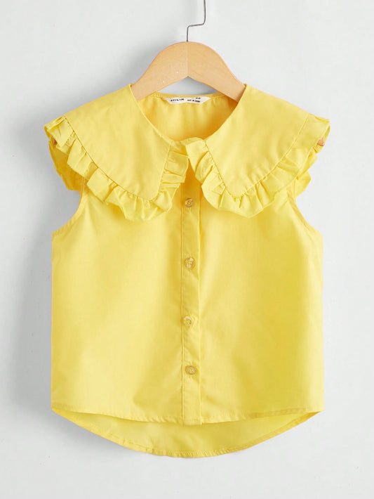 Blusa de Botones Amarilla
