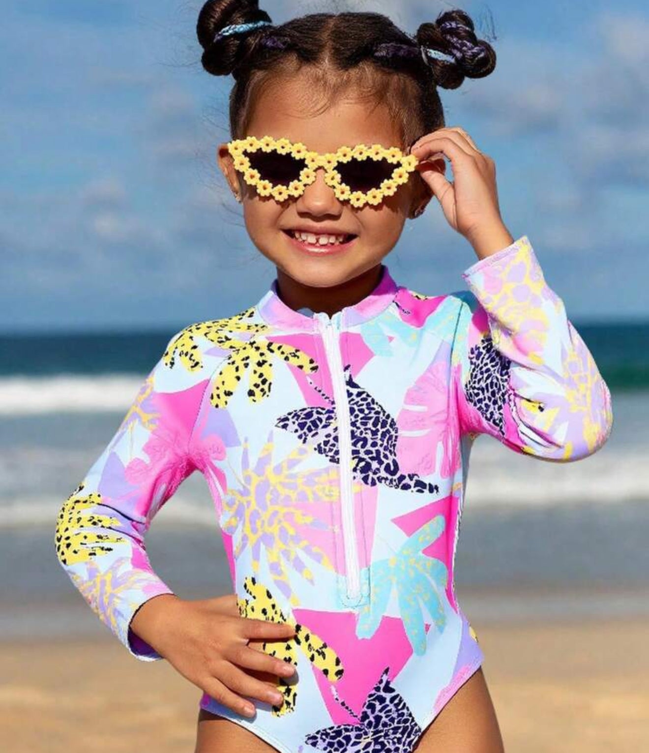 Traje de baño multicolor leopardo